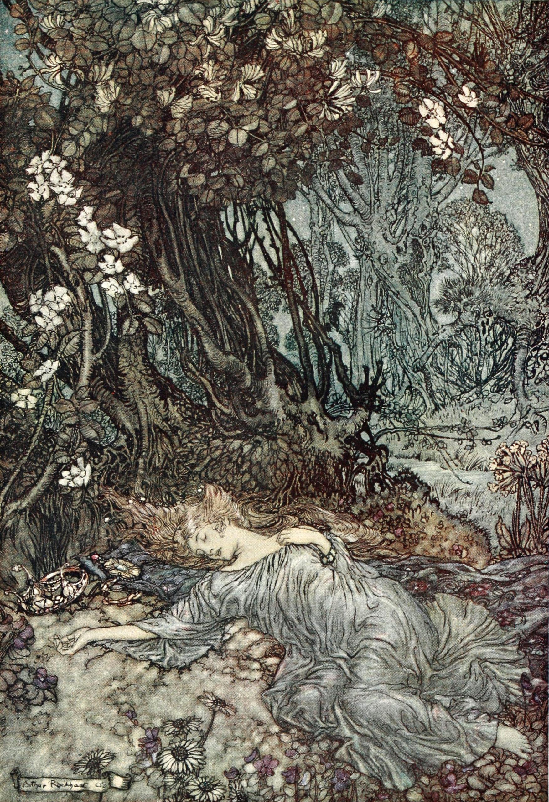 Titania, Queen of the Fairies - Arthur Rackham (1867-1939)