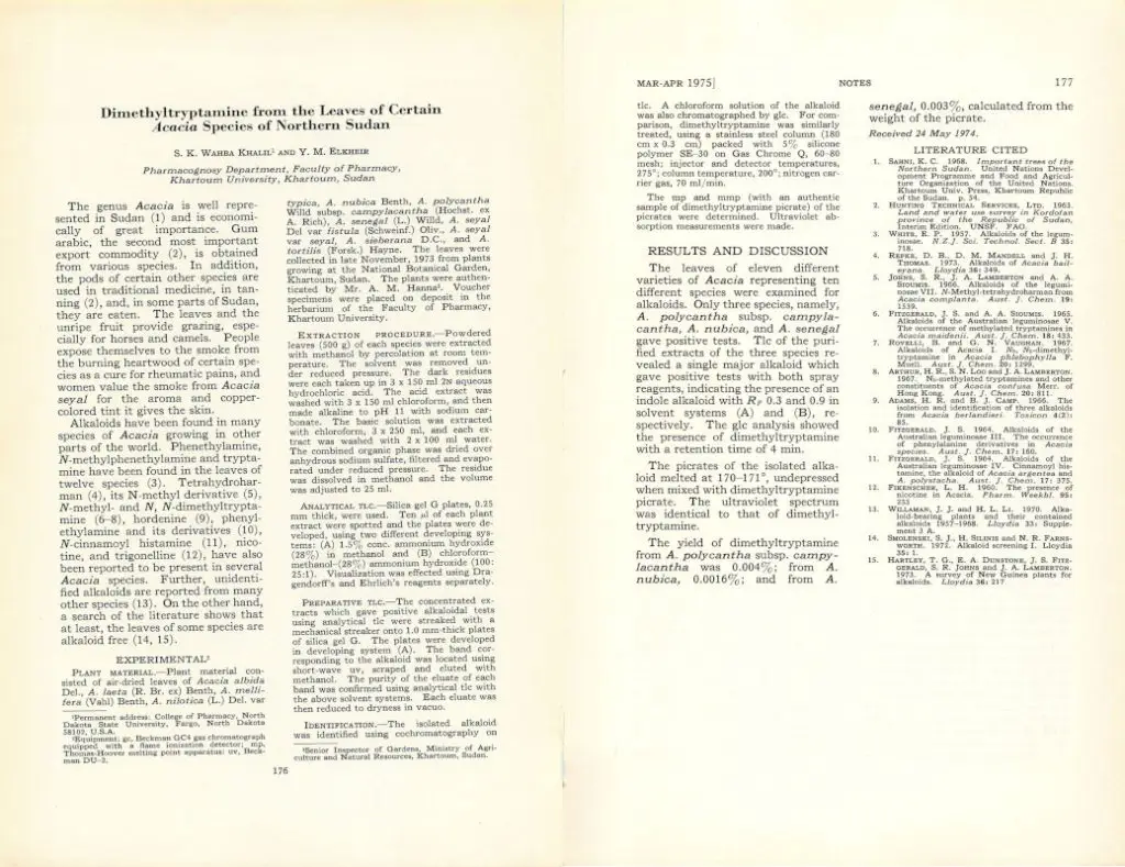Small reproduction of the 1975 paper in question, from a copy kindly provided by Keeper Trout